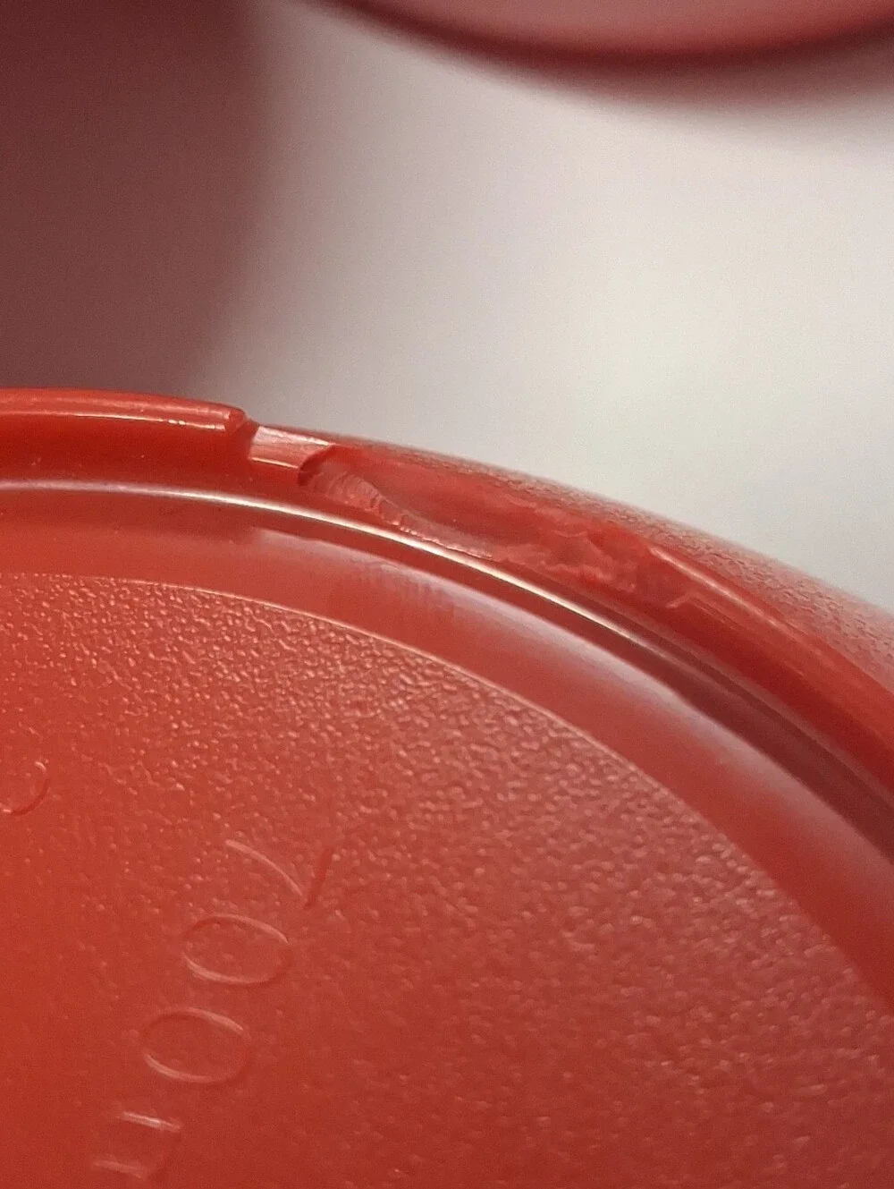 Red Plastic Serving Bowls - Set of 4
